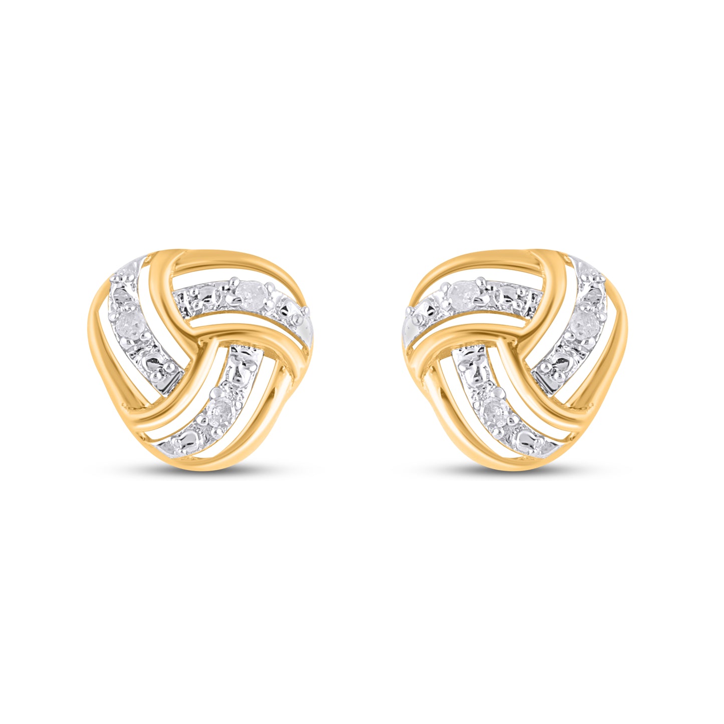 925 Sterling Silver 0.02 Cttw Diamond Earring