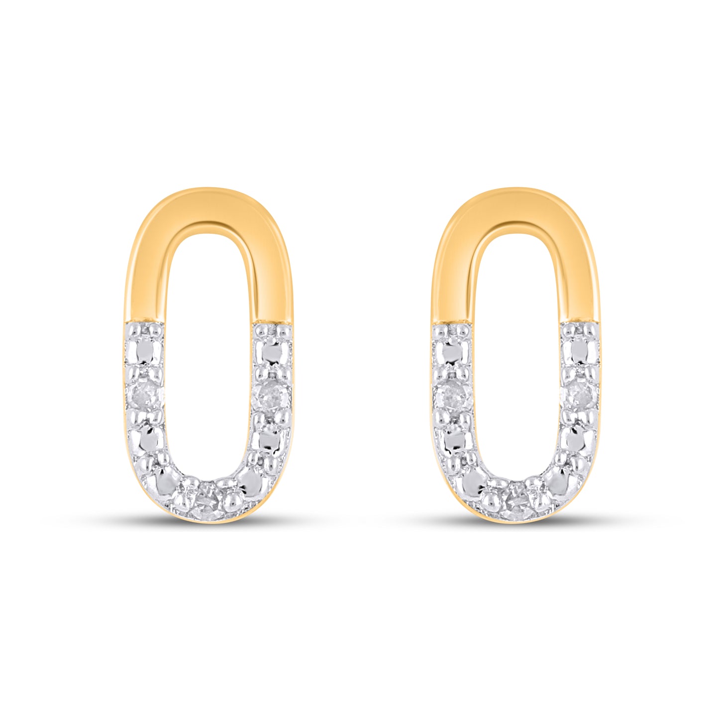 925 Sterling Silver 0.02 Cttw Diamond Earring