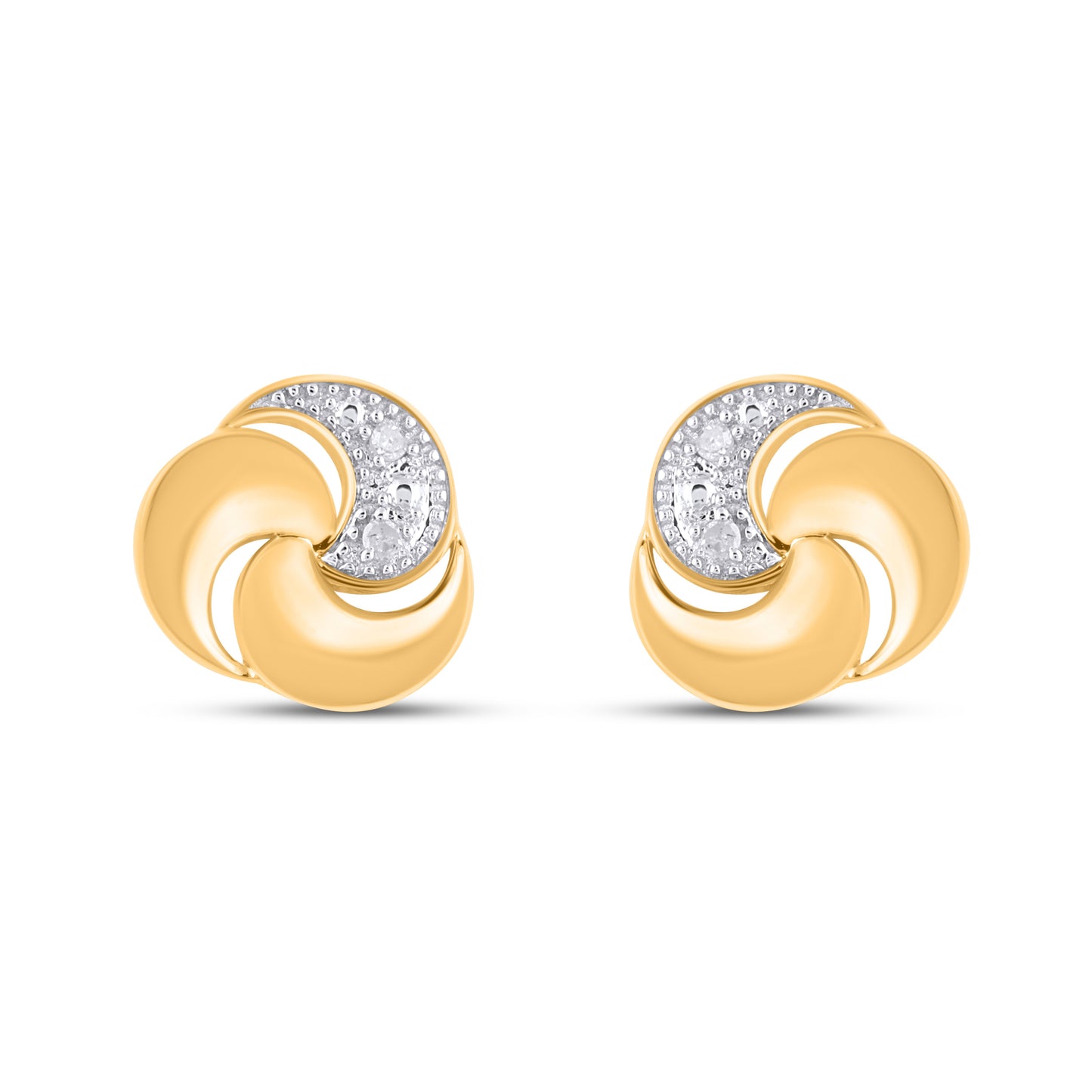 925 Sterling Silver 0.02 Cttw Diamond Earring
