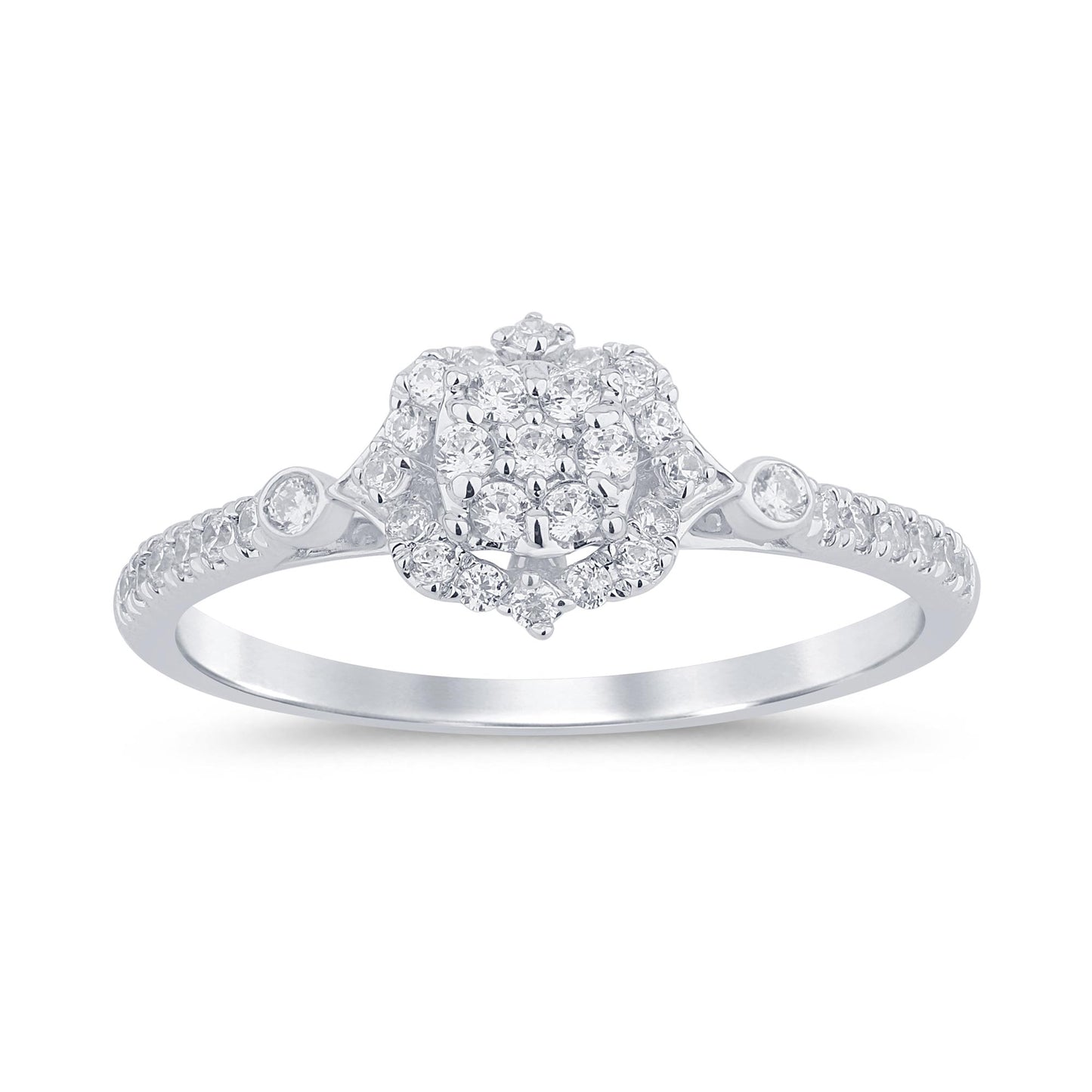 14K Yellow Or White Gold Diamond Ladies Ring