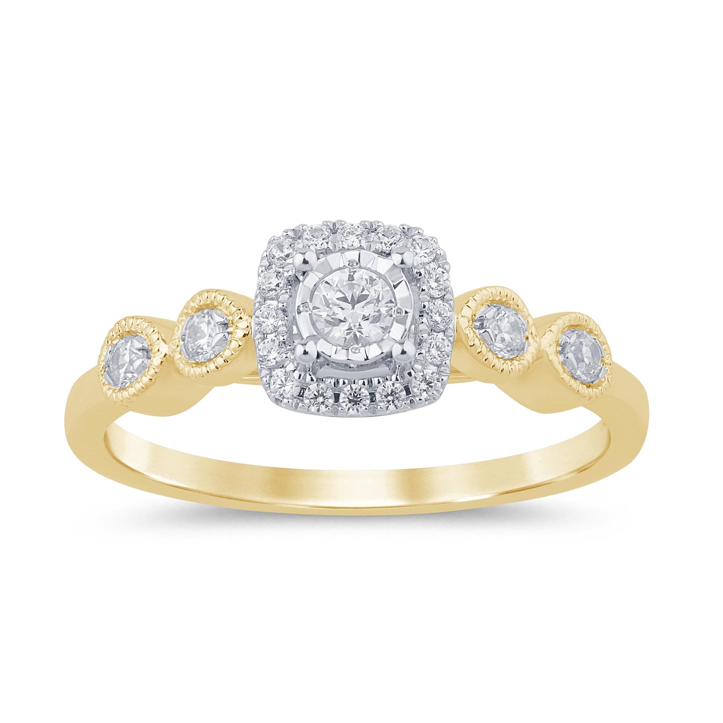 14K Yellow Or White Gold Diamond Ladies Ring