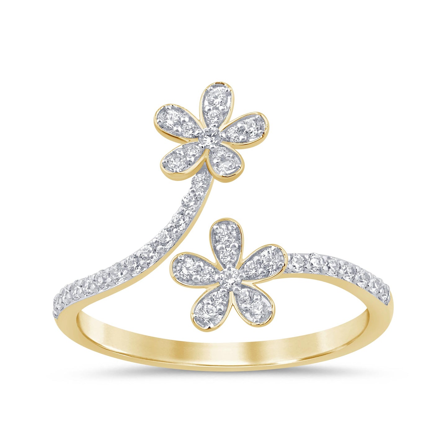 14K Yellow Gold 0.25 Cttw Diamond Ladies Ring
