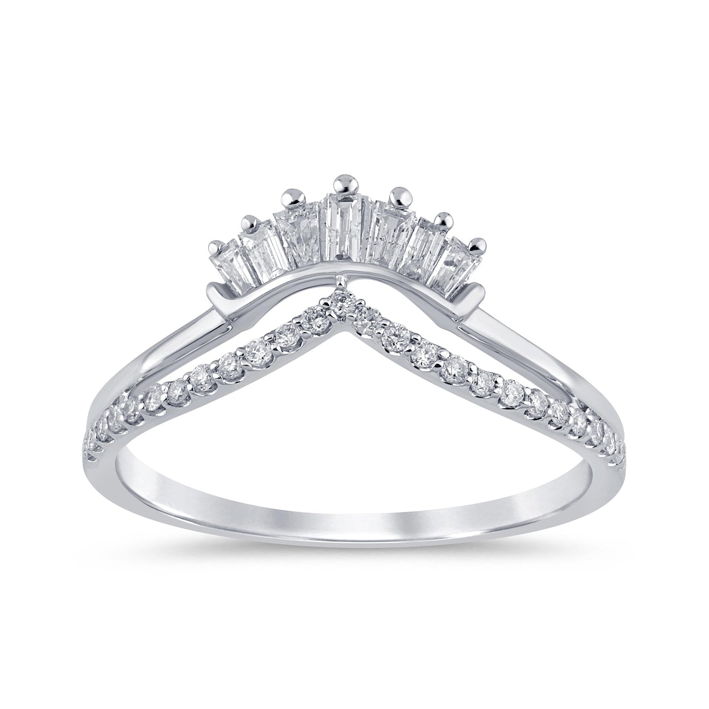 14K White Gold 0.28 Cttw Diamond Ladies Ring
