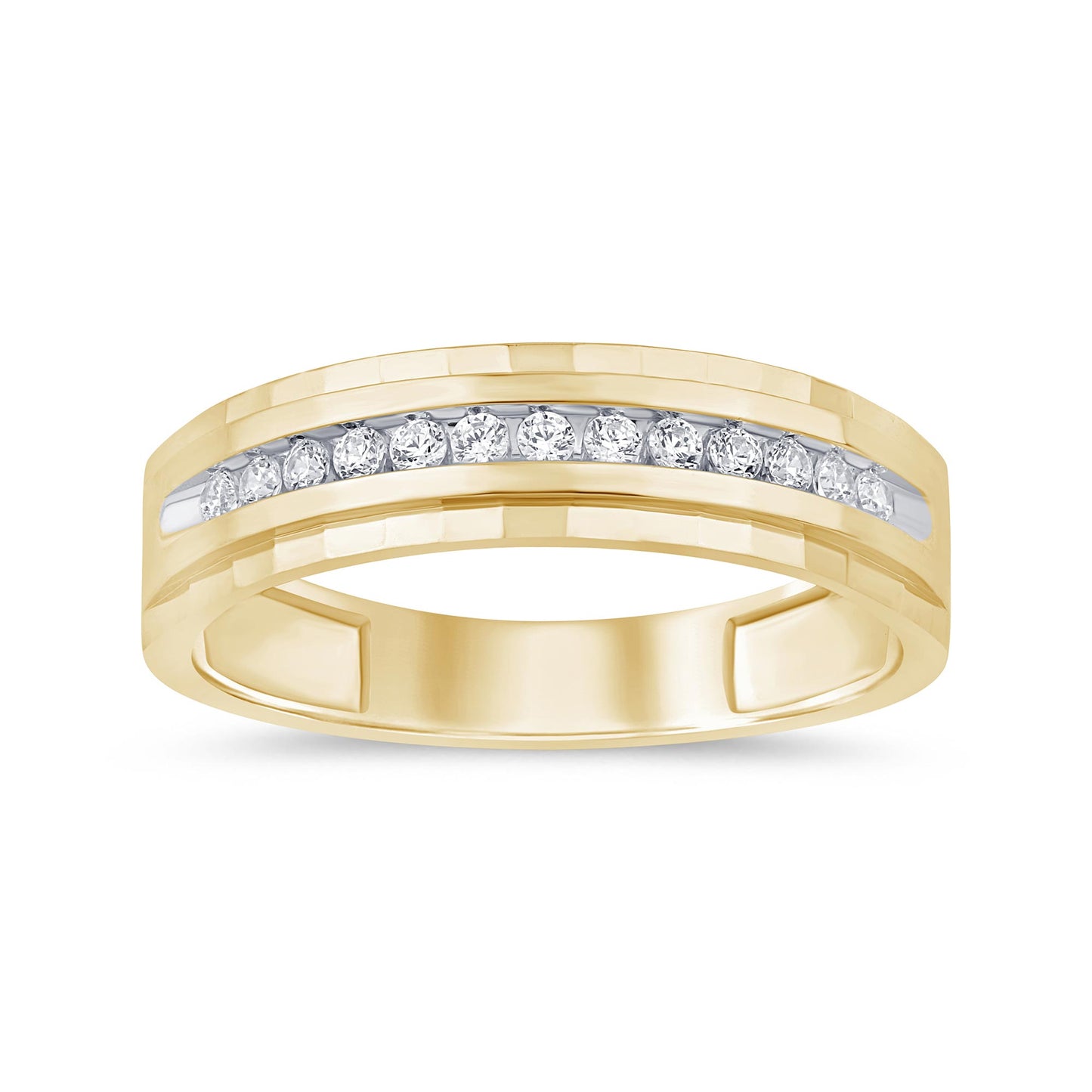 14K Yellow Gold 0.27 Cttw Diamond Ladies  Band