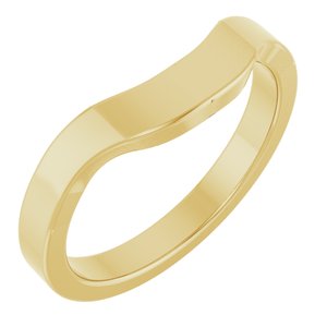 14K Yellow Gold Polished Contour Band Ring Size 7, Thickness: 1.5 mm