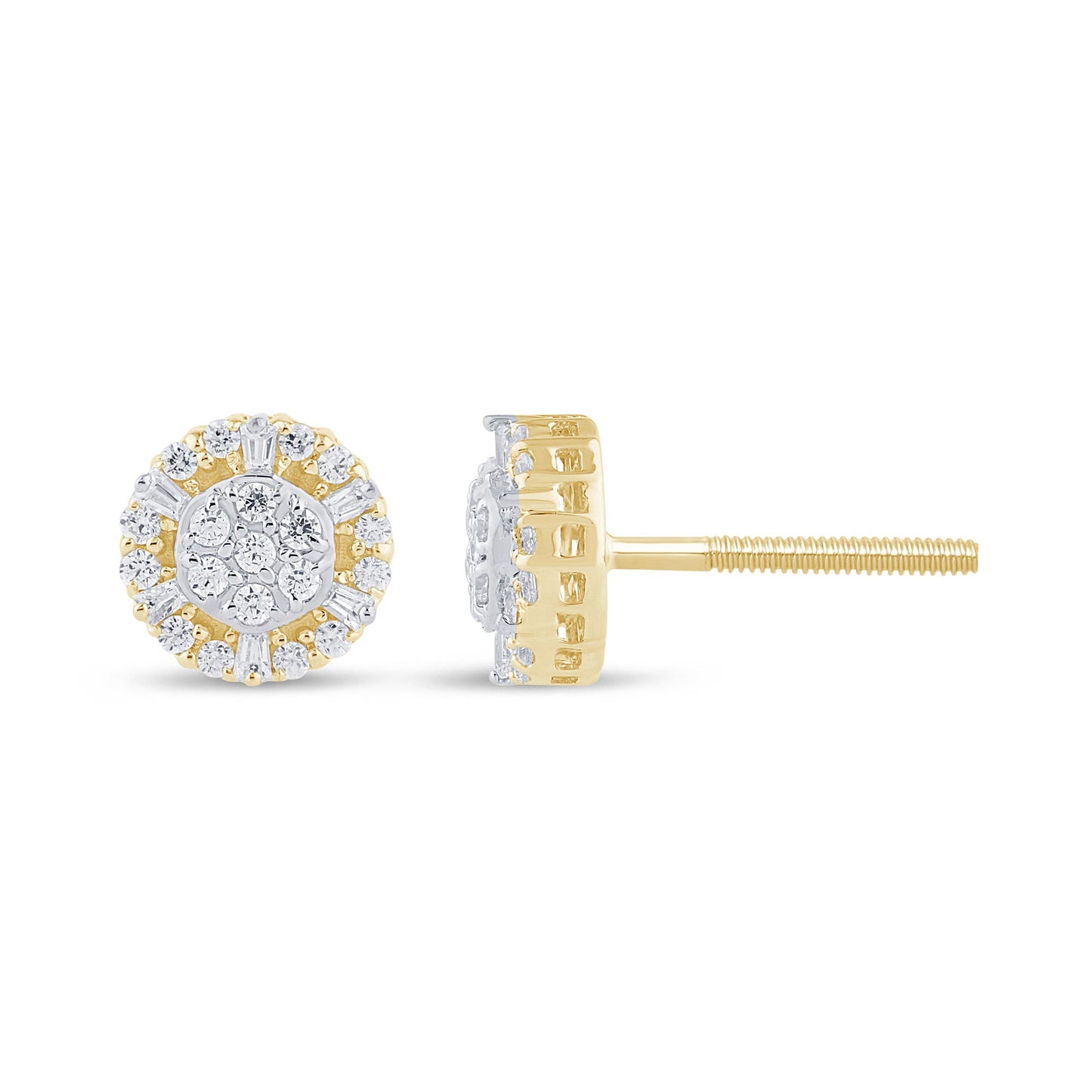 10K Yellow Gold 0.25 Cttw Diamond Earring
