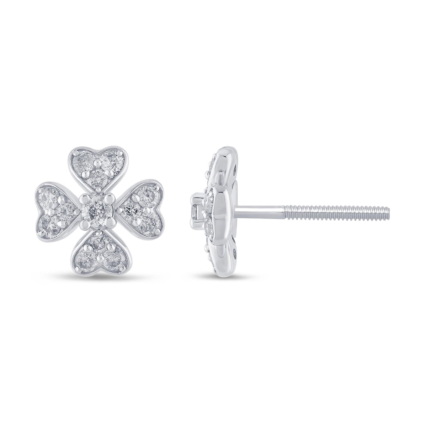 10K Yellow Or White Gold Diamond Earring