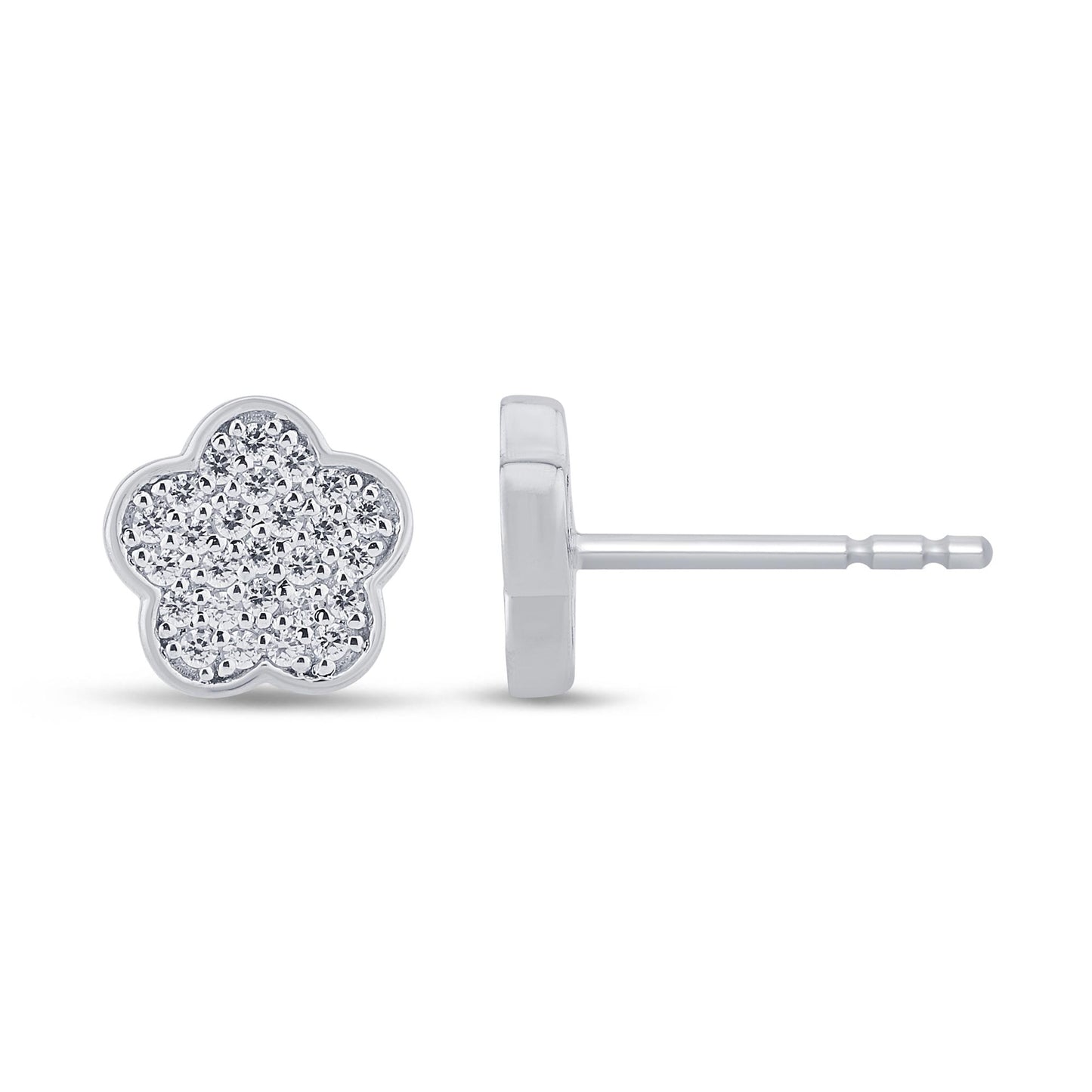 10K Yellow Or White Gold Diamond Earring