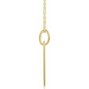 14K Yellow Gold 29.6 X 16 Mm 20 In Polished Playing Card Necklace