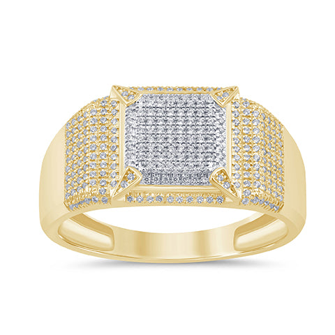10K Two Tone Gold 0.36  Cttw Diamond Mens Ring