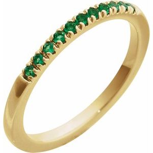 14K Yellow Or White Gold 1.5 Mm Polished Round Lab-Grown Stackable Ring Size 7