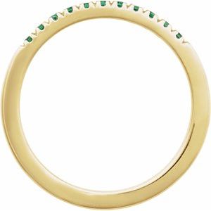 14K Yellow Or White Gold 1.5 Mm Polished Round Lab-Grown Stackable Ring Size 7