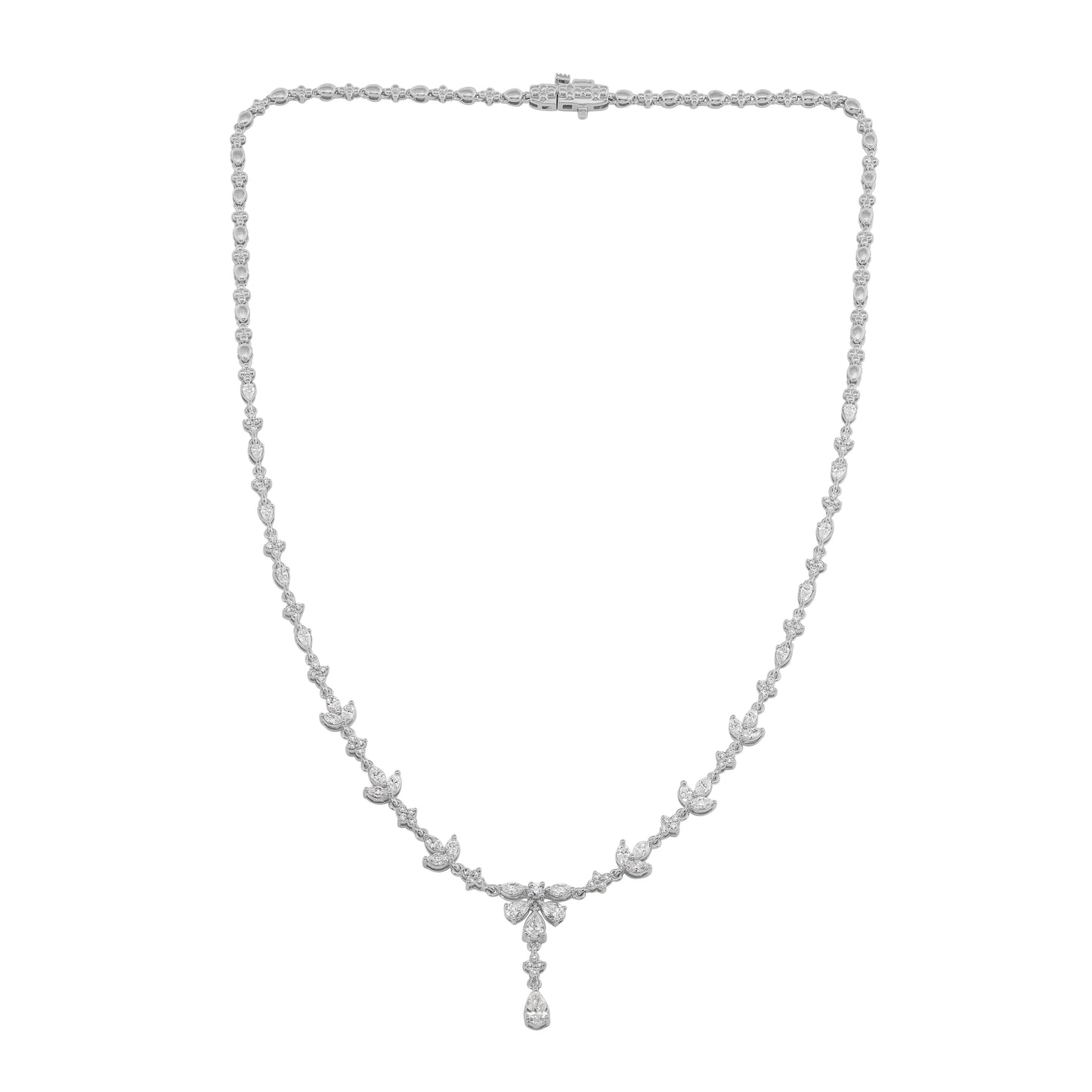14K Yellow Or White Gold Diamond Necklace