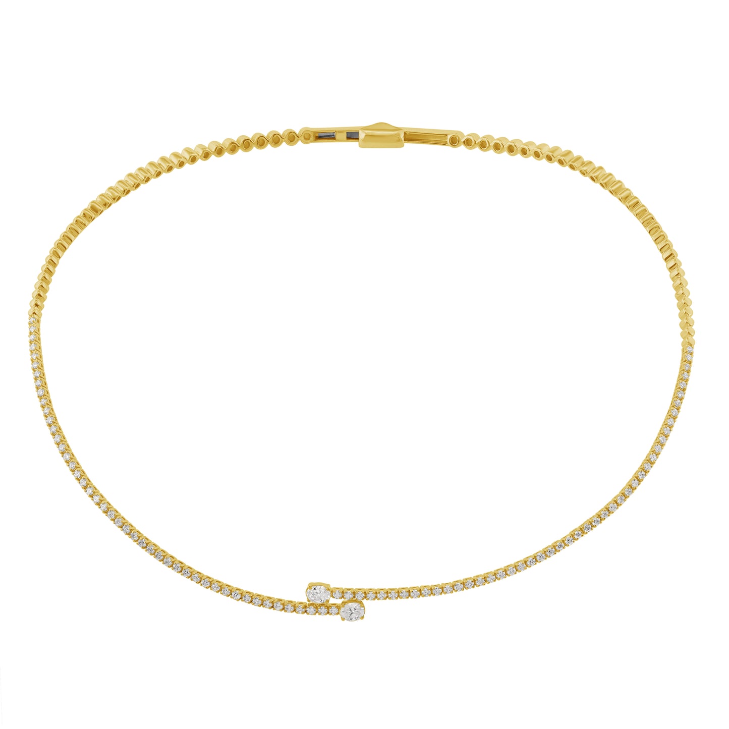 14K Yellow Or White Gold Diamond Necklace
