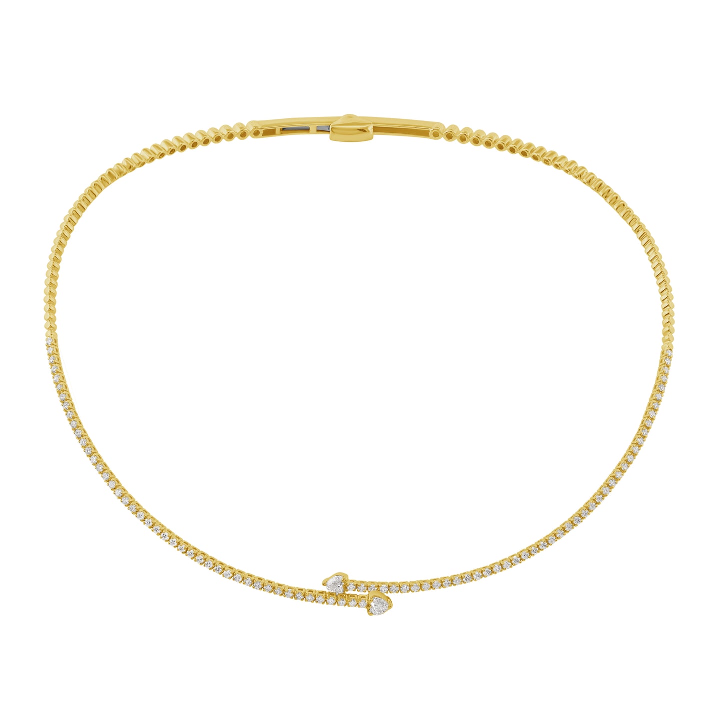 14K Yellow Or White Gold Diamond Necklace