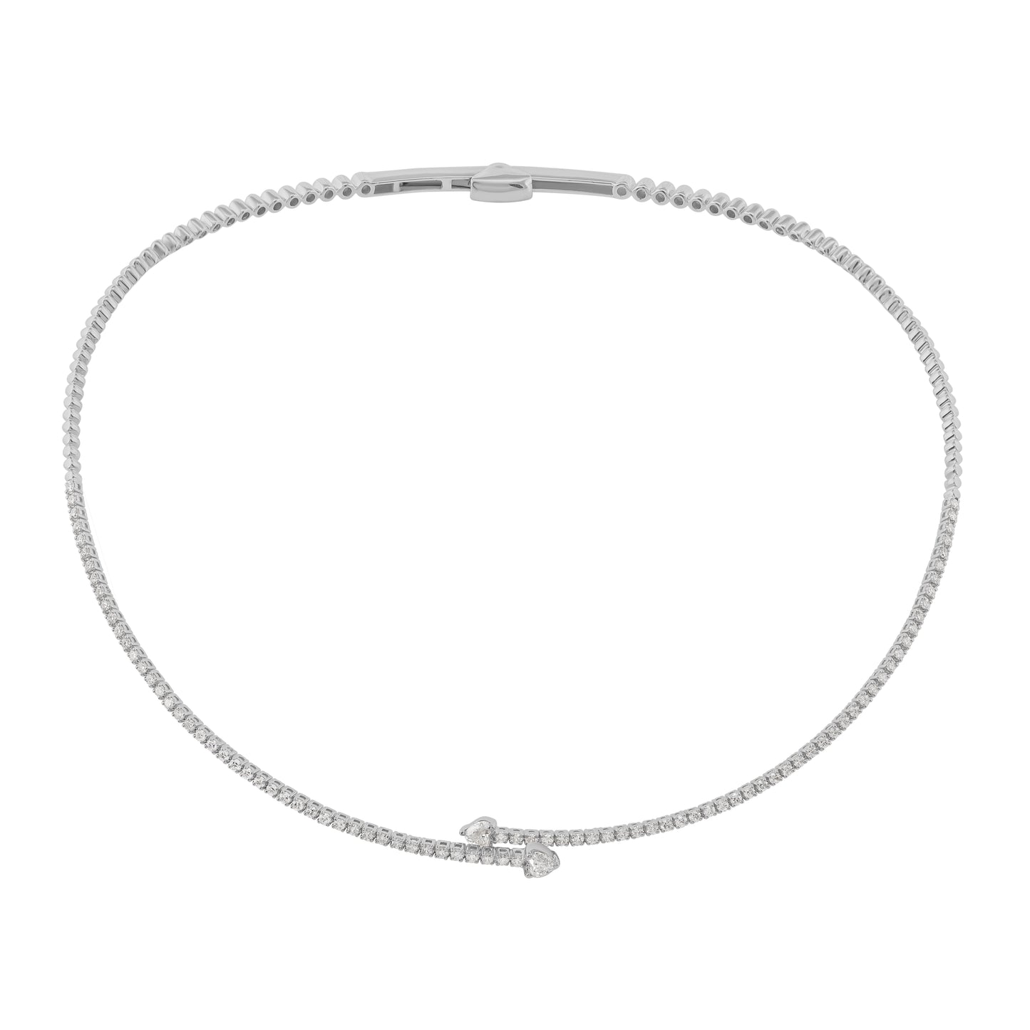 14K Yellow Or White Gold Diamond Necklace
