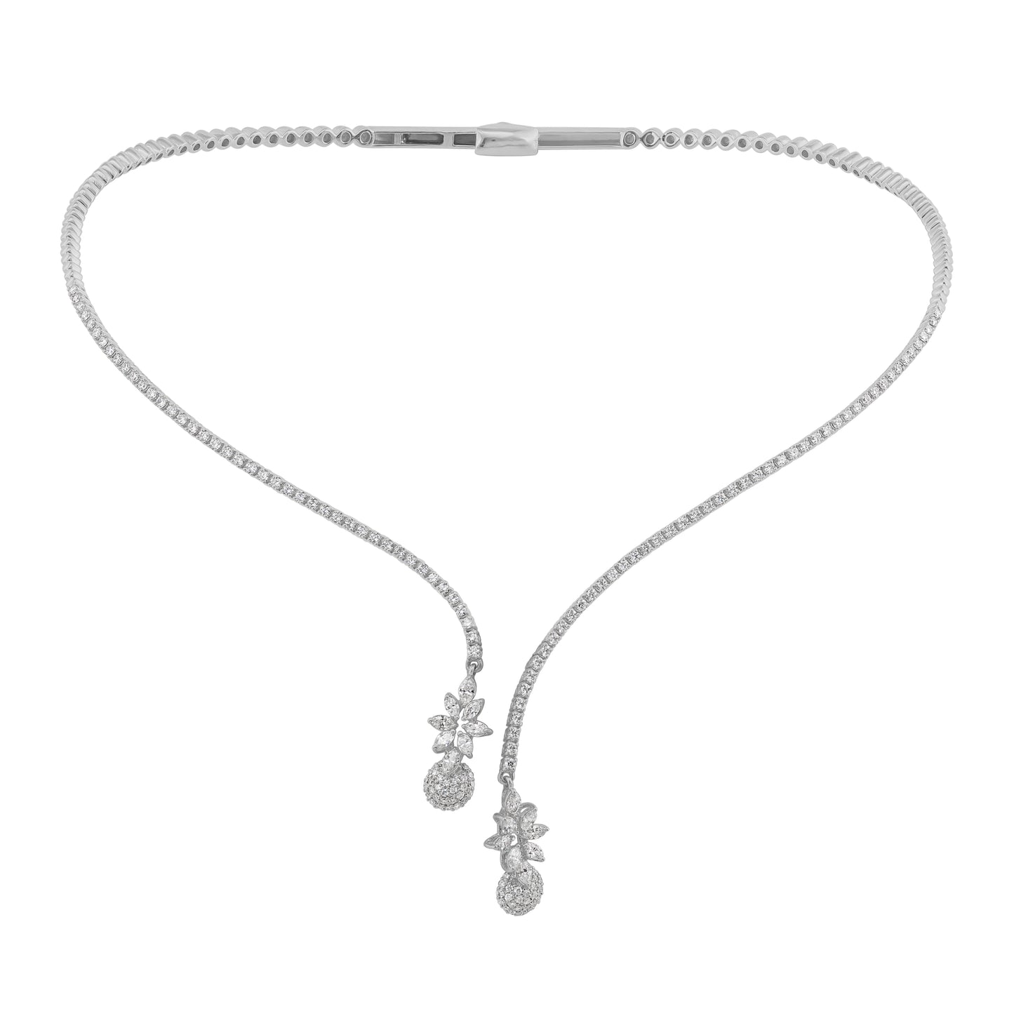14K Yellow Or White Gold Diamond Necklace