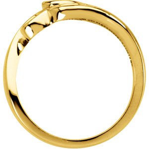 14K Yellow Gold Polished Freeform Ring Size 7