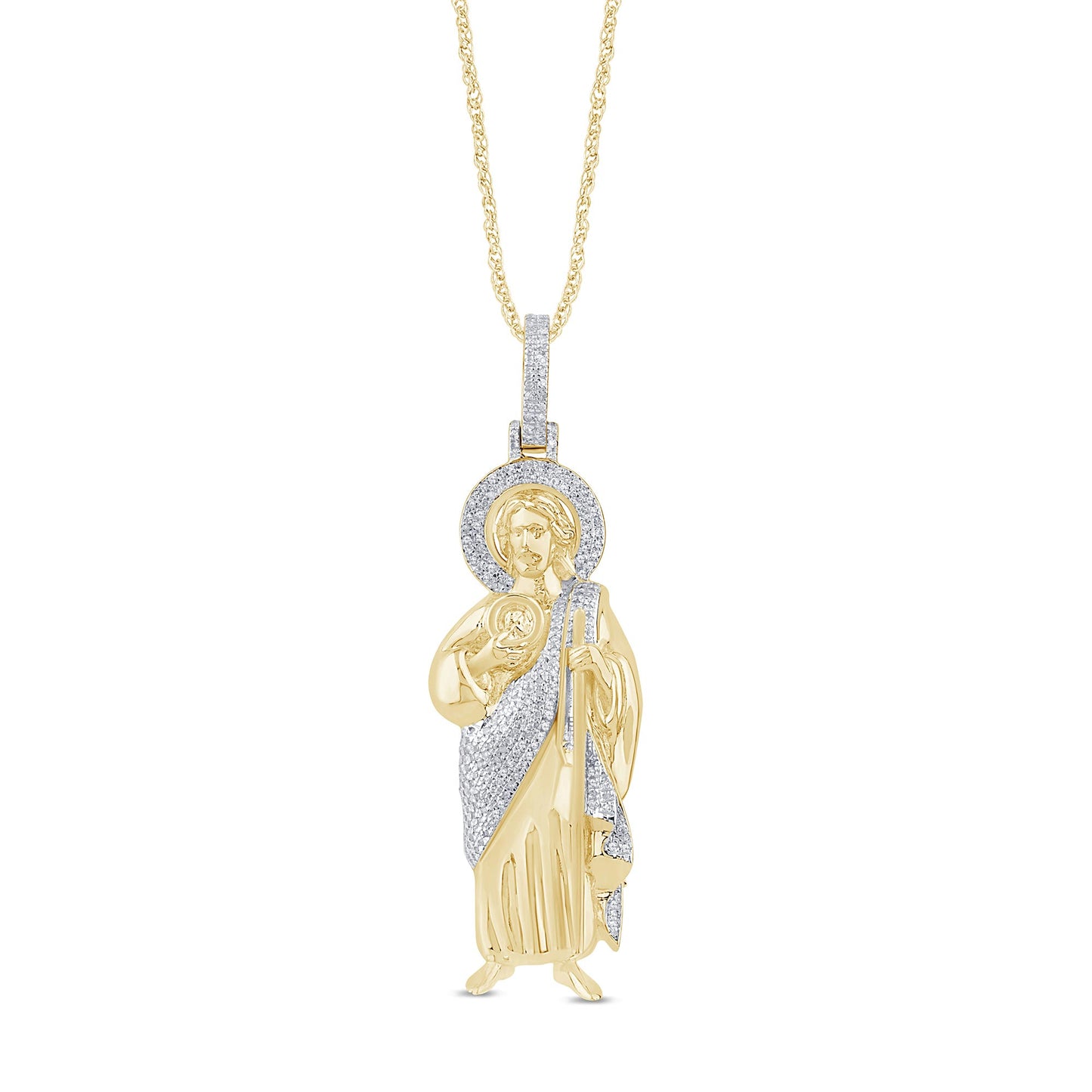 10K Yellow Gold 0.28 Cttw Diamond Pendant Charm