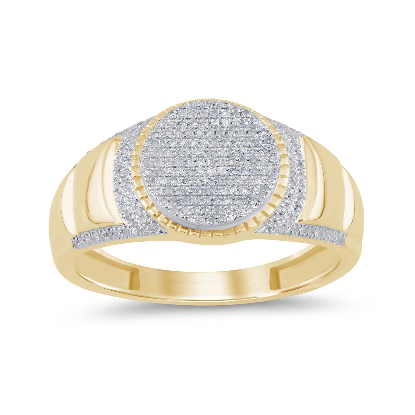 10K Yellow Gold 0.24 Cttw Diamond Mens Ring
