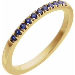 14K Yellow Or White Gold 1.5 Mm Polished Round Lab-Grown Stackable Ring Size 7