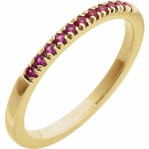 14K Yellow Or White Gold 1.5 Mm Polished Round Lab-Grown Stackable Ring Size 7