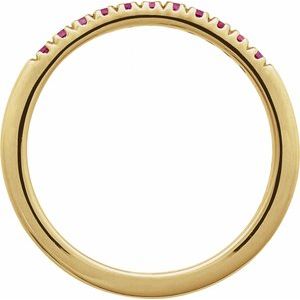 14K Yellow Or White Gold 1.5 Mm Polished Round Lab-Grown Stackable Ring Size 7