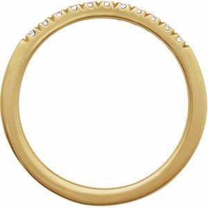 14K Yellow Or White Gold 1.5 Mm Polished Round Lab-Grown Stackable Ring Size 7