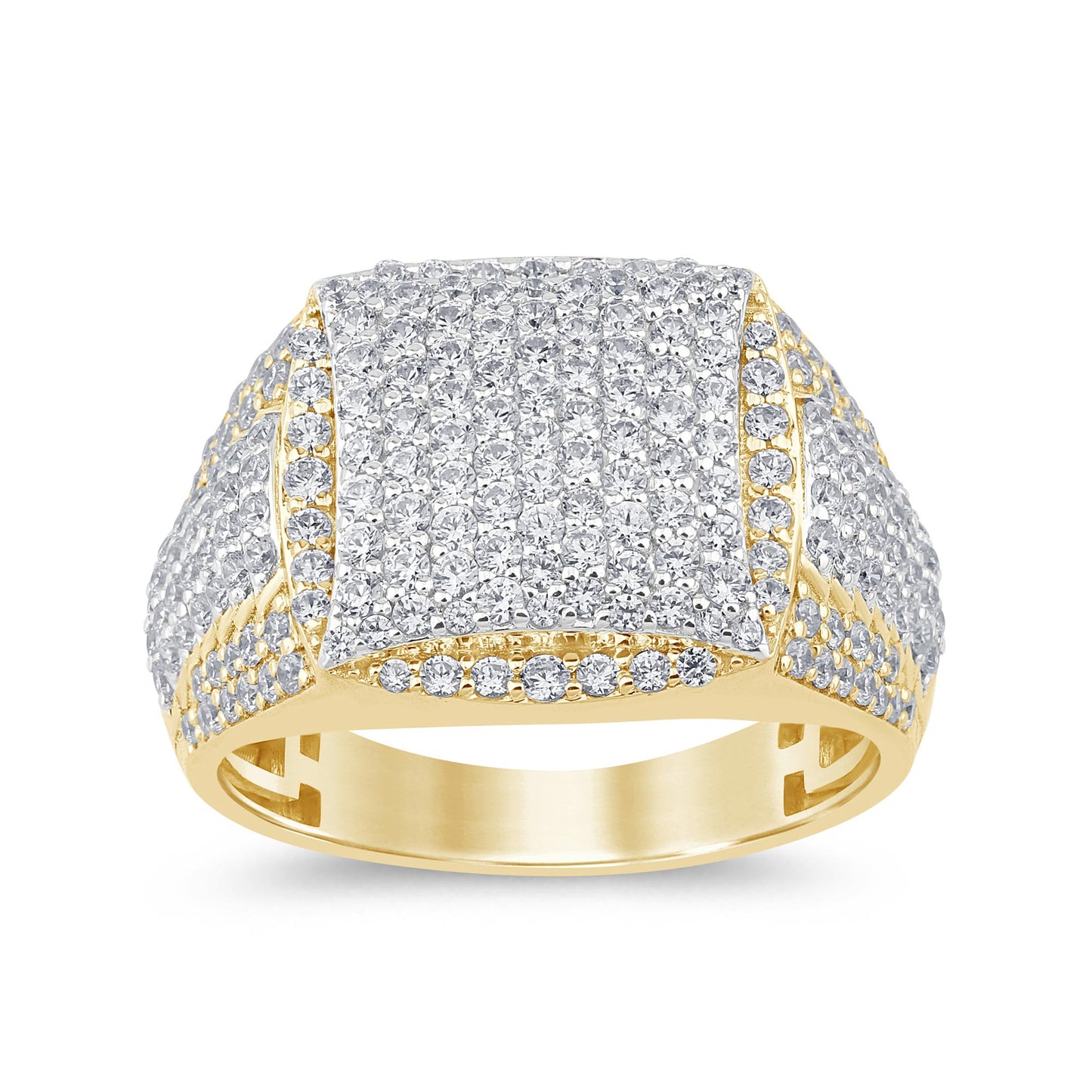 10K Yellow Gold 1.75 Cttw Diamond Mens Ring