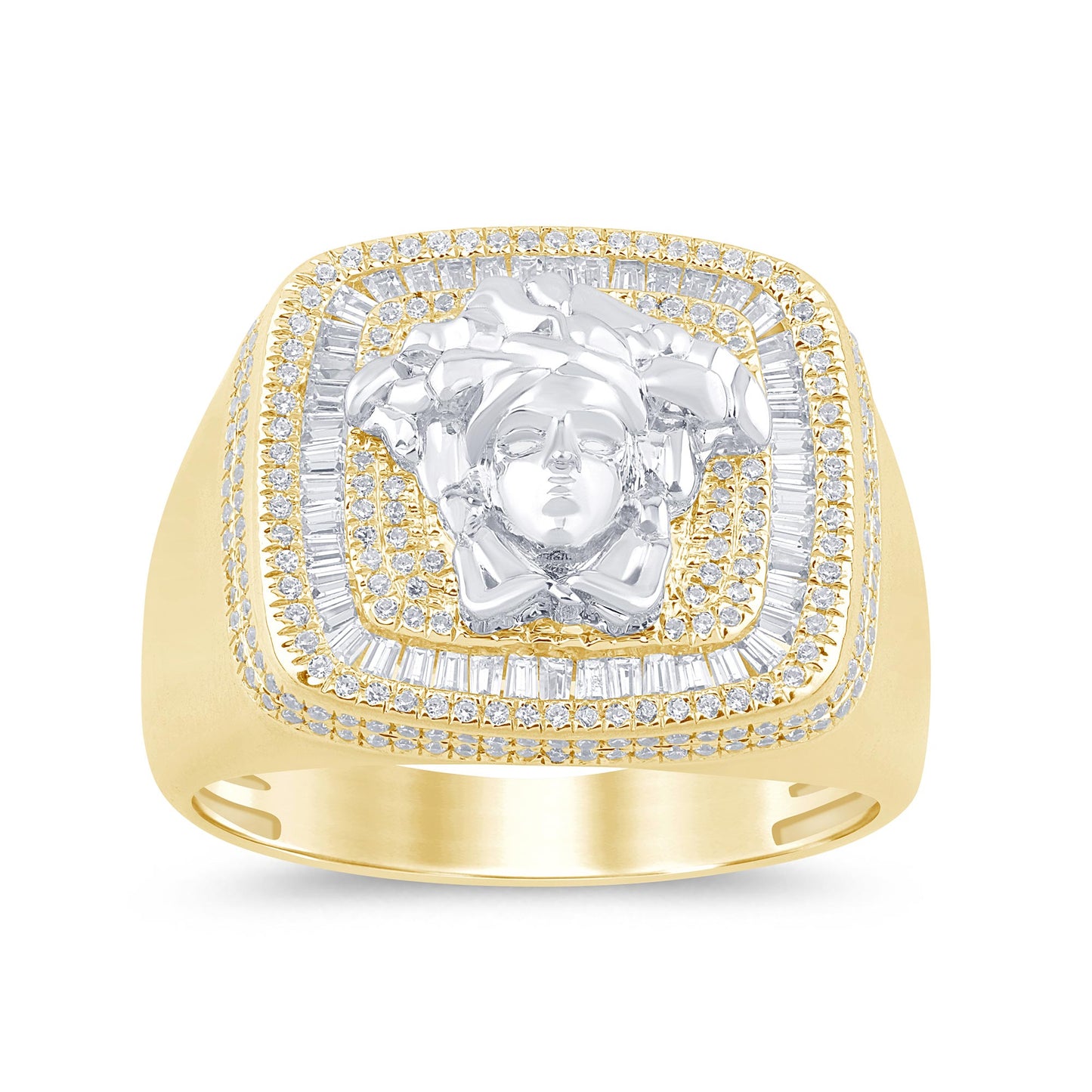 10K Two Tone Gold 0.65 Cttw Diamond Mens Ring