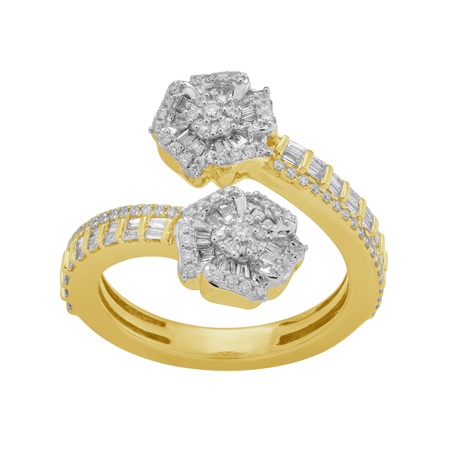 14K Yellow Gold  0.56-0.59 Cttw Diamond Ladies Ring