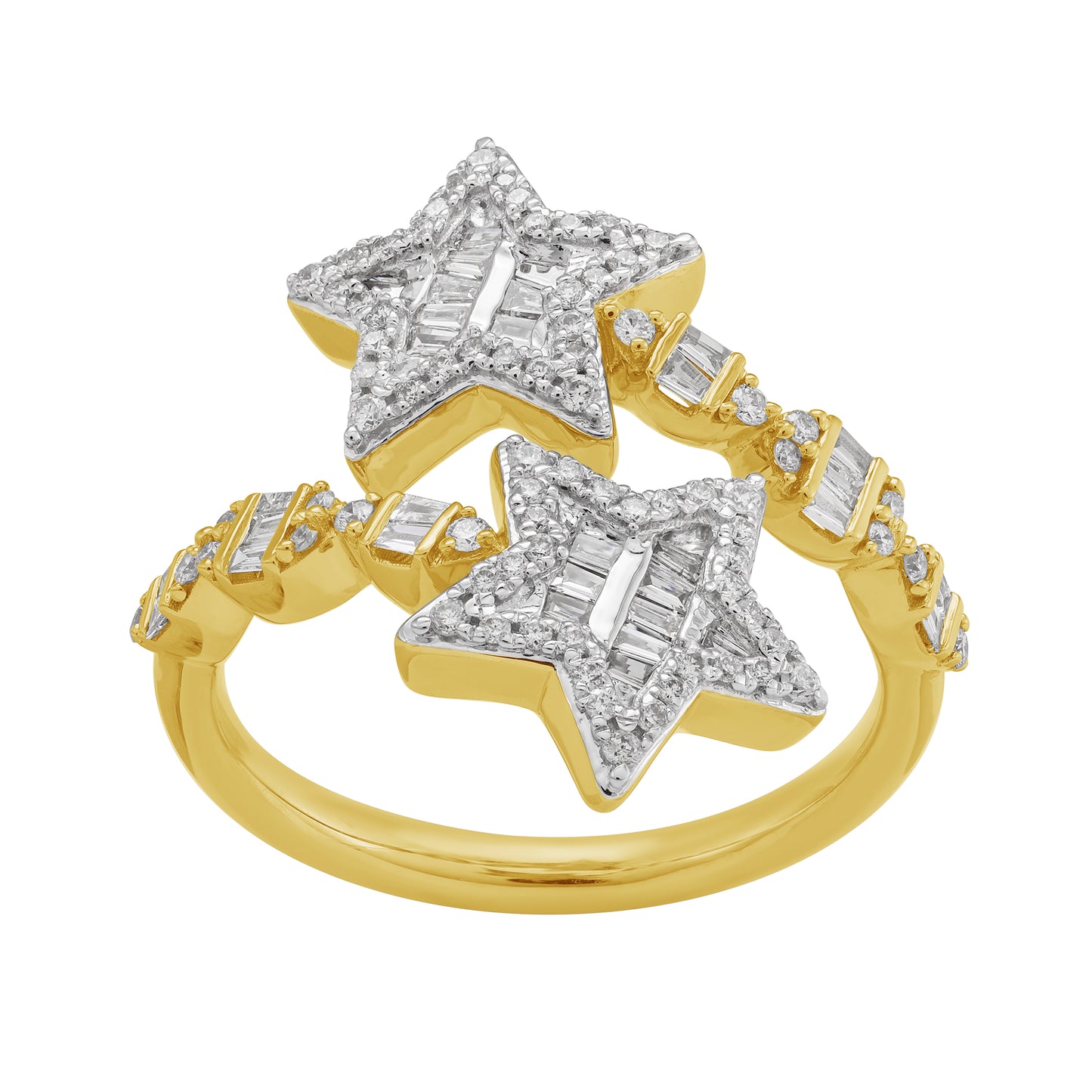 14K Yellow Gold  0.49-0.54 Cttw Diamond Ladies Ring