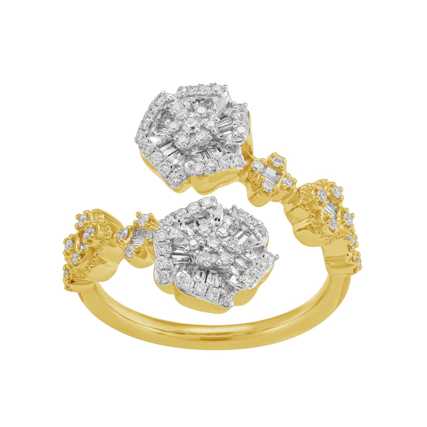 14K Yellow Gold 0.57 Cttw Diamond Ladies Ring