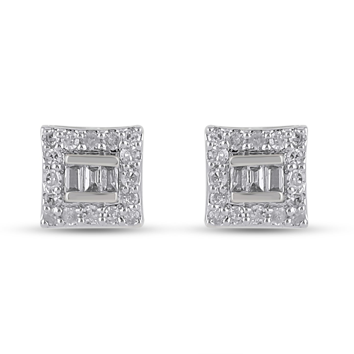 10K Yellow Or White Gold Diamond Earrings