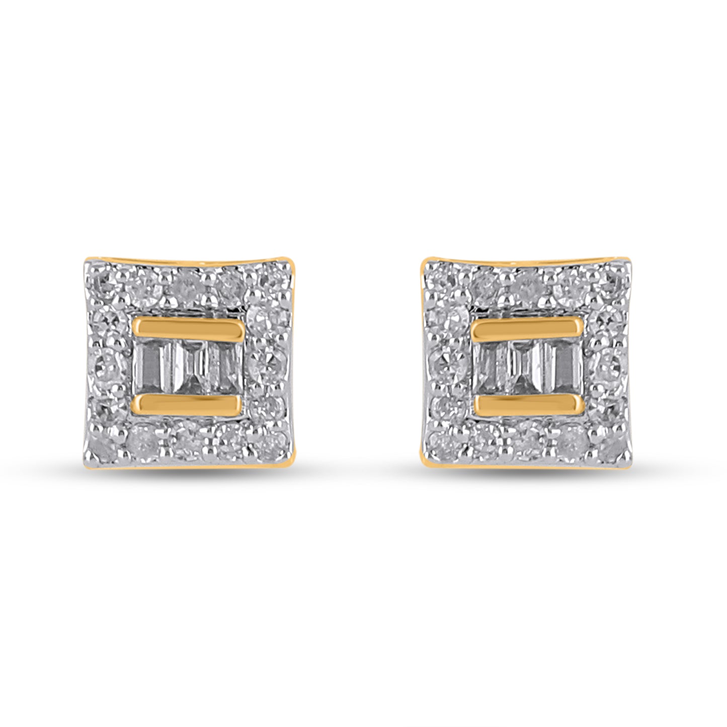 10K Yellow Or White Gold Diamond Earrings