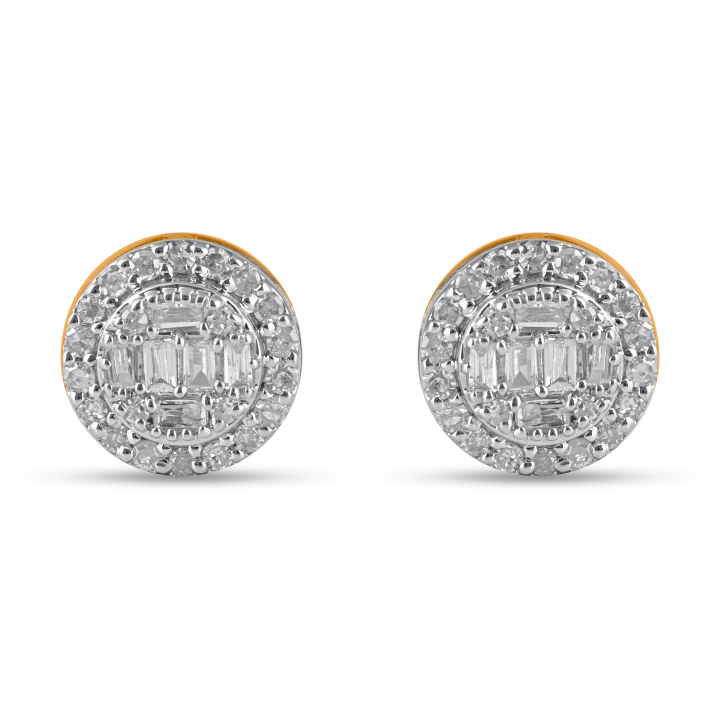10K Yellow Gold Diamond Earrings
