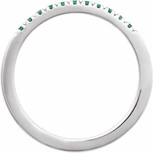 14K Yellow Or White Gold 1.5 Mm Polished Round Lab-Grown Stackable Ring Size 7