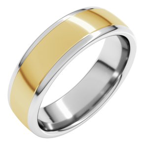 14K White/Yellow Or Rose Gold 6 mm Comfort-Fit Standard Weight European-Style Band