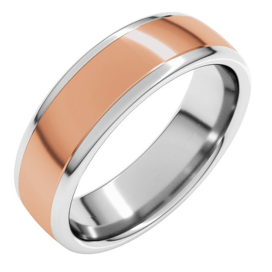 14K White/Rose Or Yellow/White Gold Standard Comfort-Fit European-Style Band