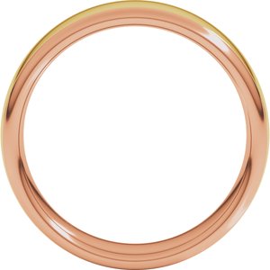 14K Yellow Or White Or Rose Gold Comfort-Fit European-Style Band