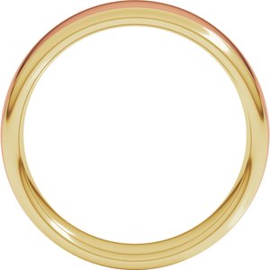 14K Yellow Or White Or Rose Gold Comfort-Fit European-Style Band