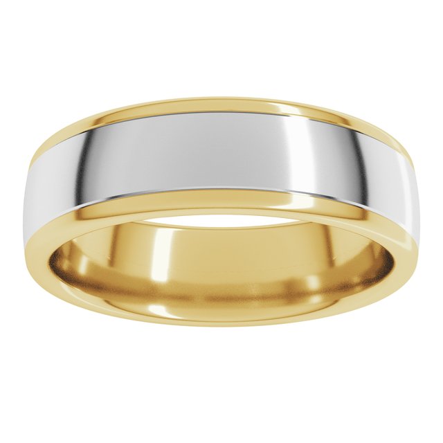 14K White/Rose Or Yellow/White Gold Standard Comfort-Fit European-Style Band