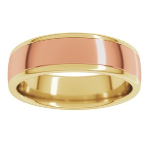14K Yellow Or White Or Rose Gold Comfort-Fit European-Style Band