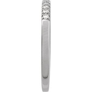 14K Yellow Or White Gold 1.5 Mm Polished Round Lab-Grown Stackable Ring Size 7