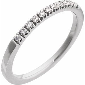 14K Yellow Or White Gold 1.5 Mm Polished Round Lab-Grown Stackable Ring Size 7