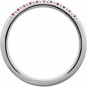 14K Yellow Or White Gold 1.5 Mm Polished Round Lab-Grown Stackable Ring Size 7