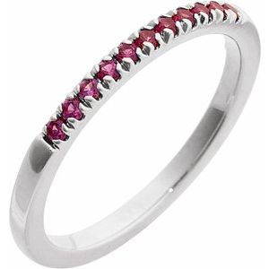 14K Yellow Or White Gold 1.5 Mm Polished Round Lab-Grown Stackable Ring Size 7