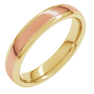 14K Yellow Or White Or Rose Gold Comfort-Fit European-Style Band