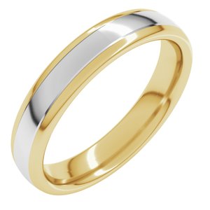 14K Yellow Or White Or Rose Gold Comfort-Fit European-Style Band