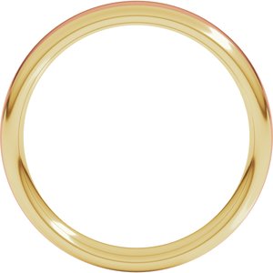 14K Yellow Or White Or Rose Gold Comfort-Fit European-Style Band